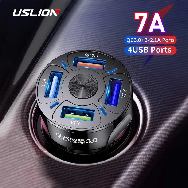 4 USB Ports Car Charger